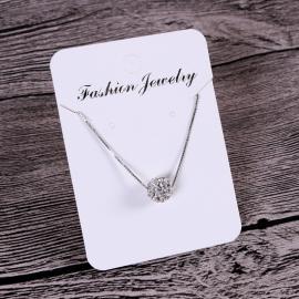 Custom Fold-Over Necklace Cards Wholesale | Heavy-Duty Paperboard Jewelry Hanging Packaging Supplier