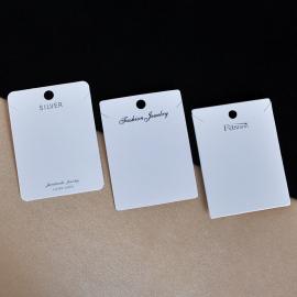 Custom Earring Necklace Cards with Logo Print Small Order | Flexible MOQ Jewelry Set Display Tags Supplier