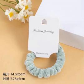 Premium Embossed Scrunchie Cards Wholesale FSC Certified Luxury Rigid Cardboard Hair Tie Display Tags Manufacturer Qingdao Lishimei Packaging